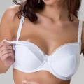 Biustonosz do karmienia miękki biały ALLES Cara Mia zapięcie Quick-Click