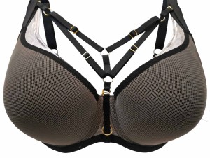 Biustonosz LEMAX Savannah - spacer z paskami grafit