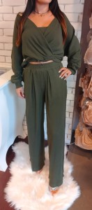 DRES LADY ELIZABETH - zielony / khaki