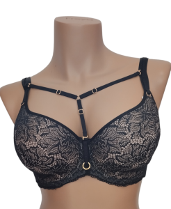 Biustonosz usztywniany spacer Lemax Aria koronkowy paski
