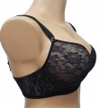stanik usztywniany Lemax Glamour plunge czarny