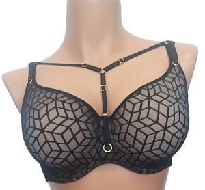 Biustonosz usztywniany z paskami LEMAX Secret spacer czarny 