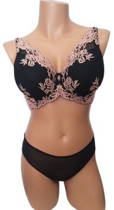 LEMAX Princess Biustonosz braletka spacer koronkowy czarny 