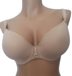 Biustonosz Lemax Savannah usztywniany- plunge ciemny beżowy  